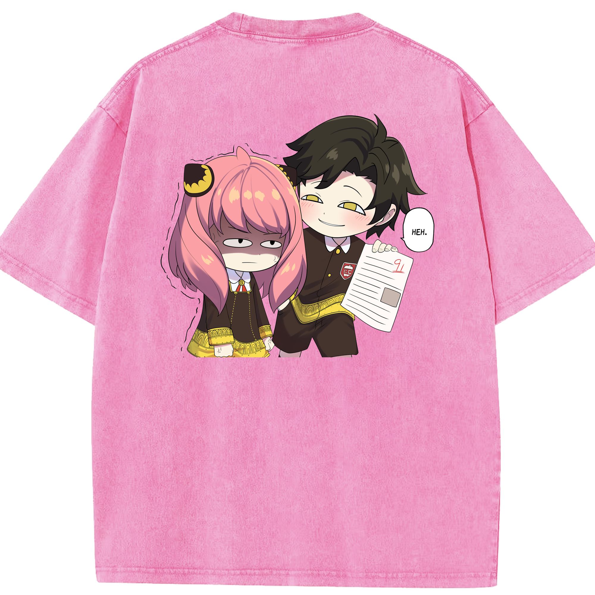（画像用） SPY×FAMILY间谍家家酒 綿100% ヴィンテージ風 半袖Tシャツ（背面プリント）